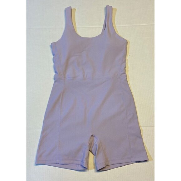 Wilo the Label Women's Ribbed Active Romper Lilac Athleisure Travel Workout NWT - Picture 3 of 6